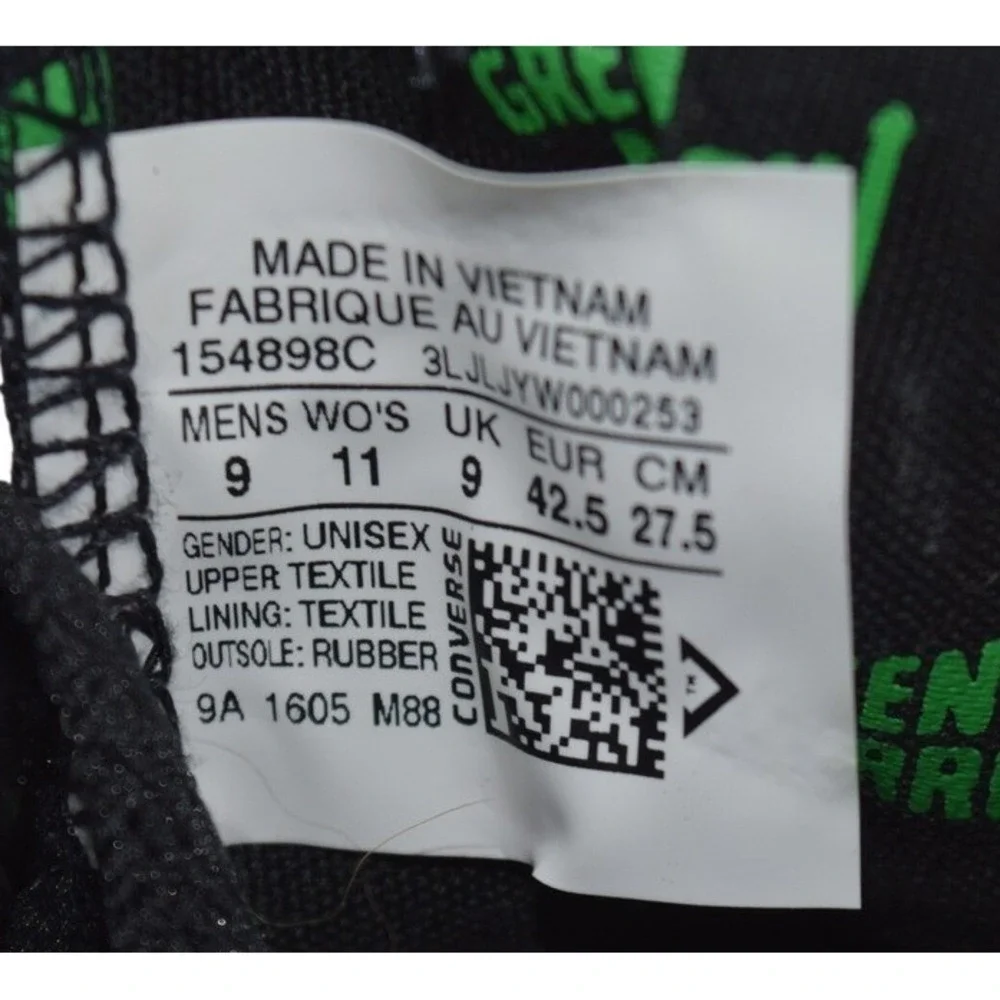 Converse Chuck Taylor‎ All Star Mens 9 Green Arrow DC Comics High Top NWOT - Picture 8 of 13